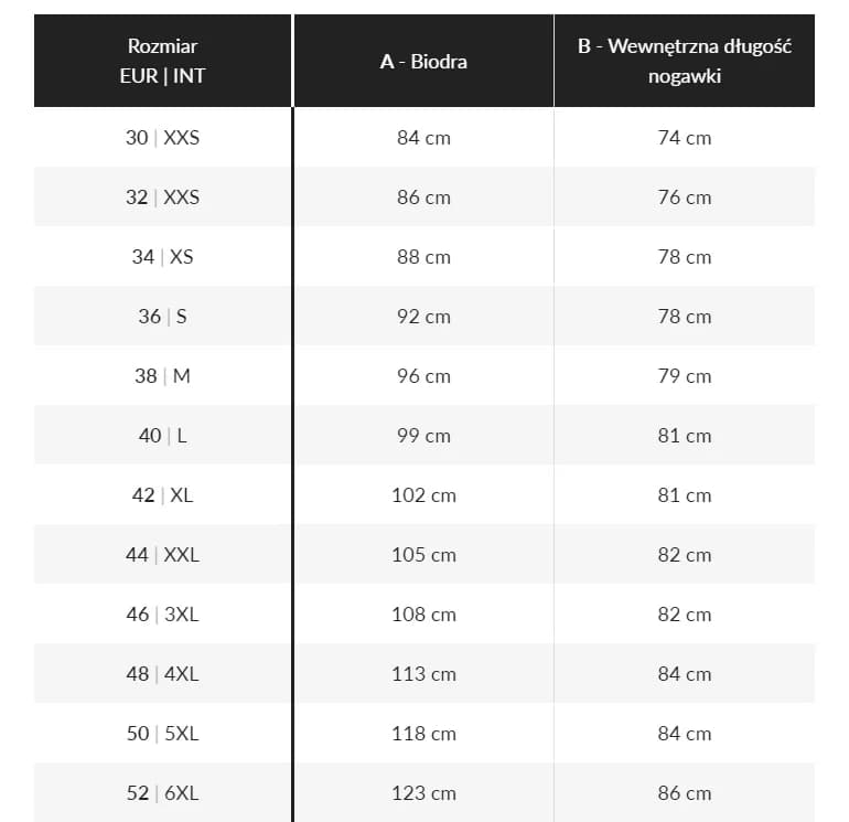 Jaki to rozmiar spodni przy 100 cm w pasie? Sprawdź, zanim kupisz